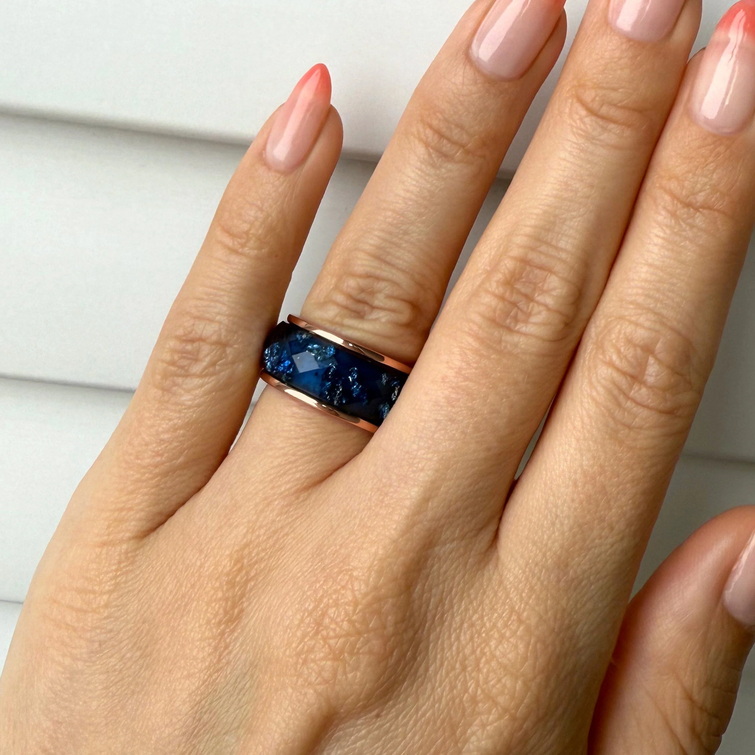 2in1 Resin Ring - Deep Blue - Image 4