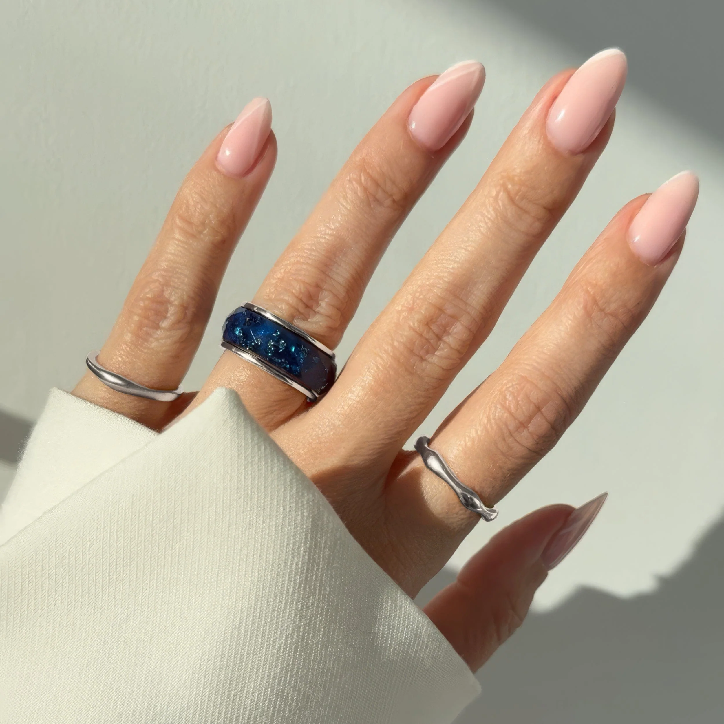 2in1 Resin Ring - Deep Blue - Image 8
