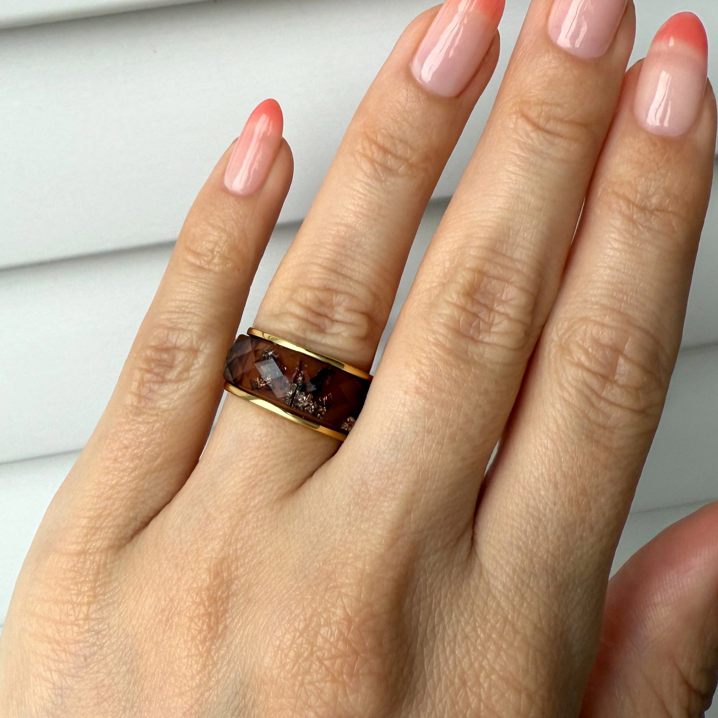 2-in-1 Resin Ring - Golden Amber - Image 21
