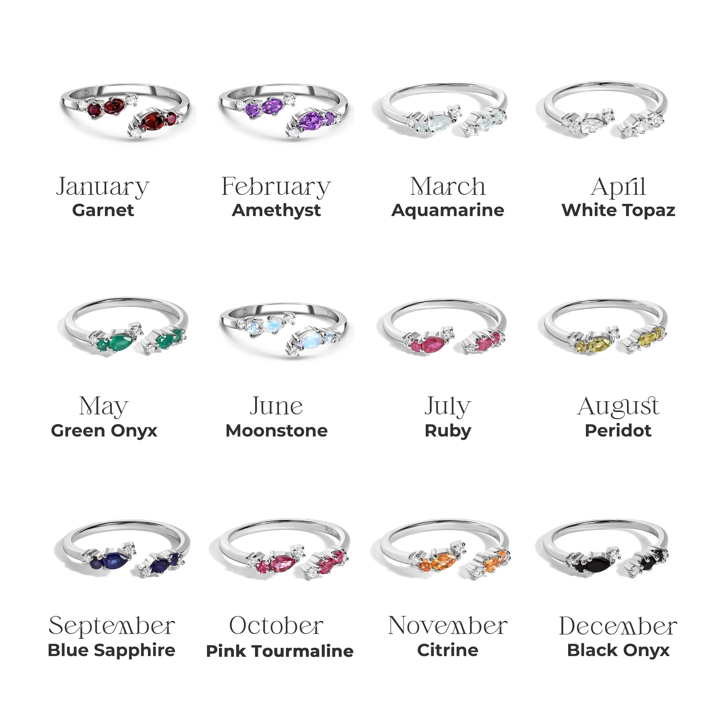 Adjustable Moonstone Ring Flourish - June Birthstone - Image 15