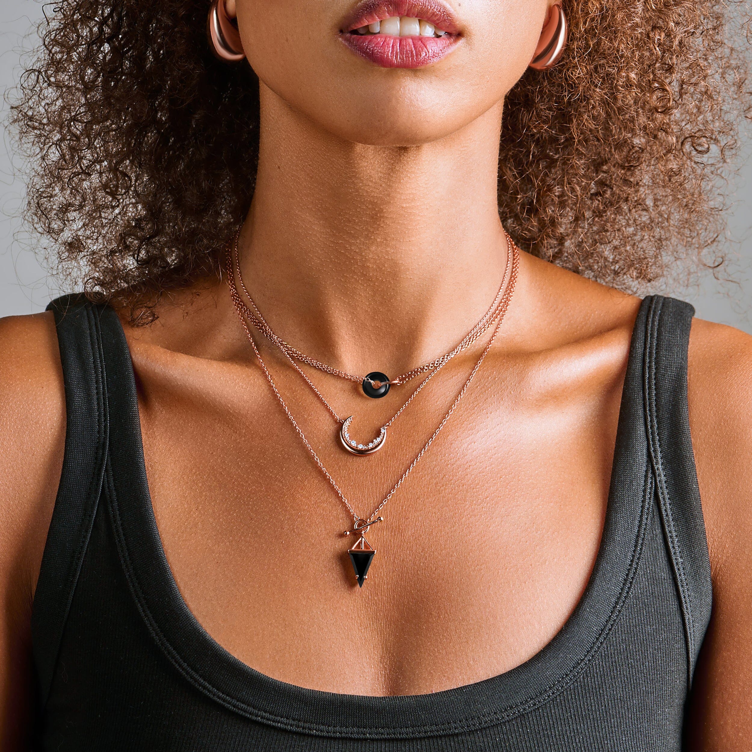 Black Obsidian Necklace - Heroine T-Lock - Image 33