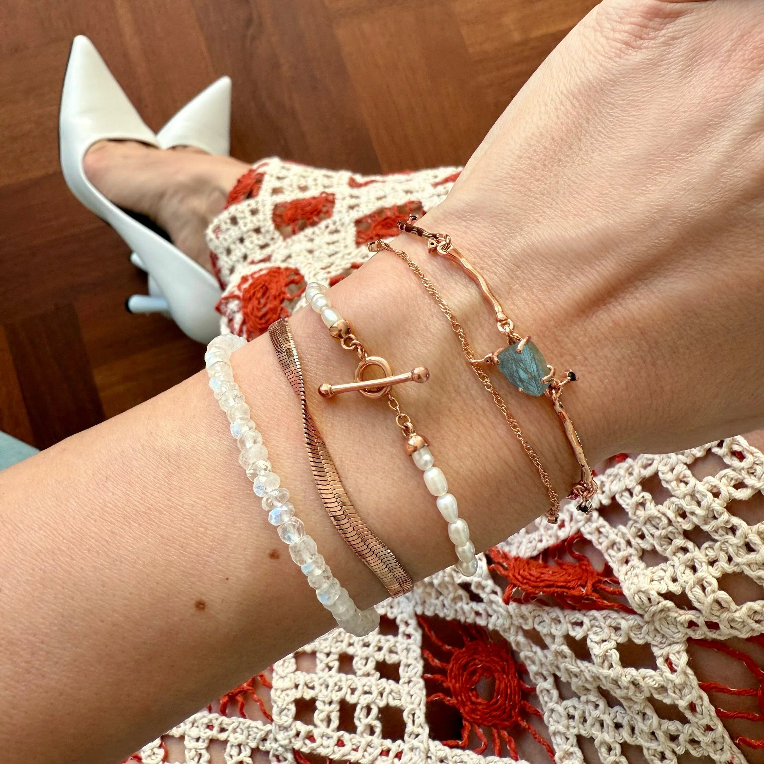 Raw Crystal Bracelet - Flow Labradorite - Image 13