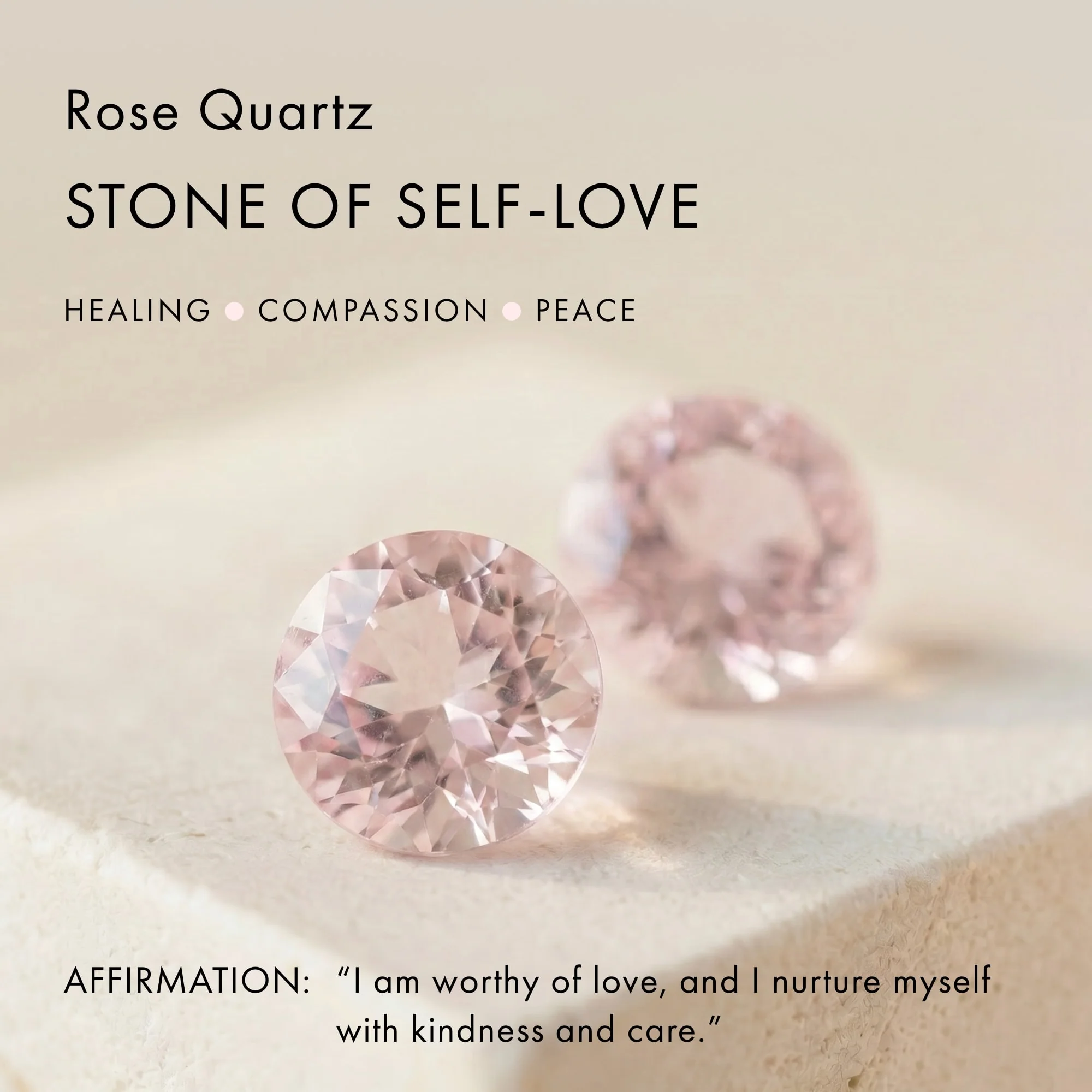 Raw Crystal Necklace - Rose Quartz 'Self-Love' - Image 7